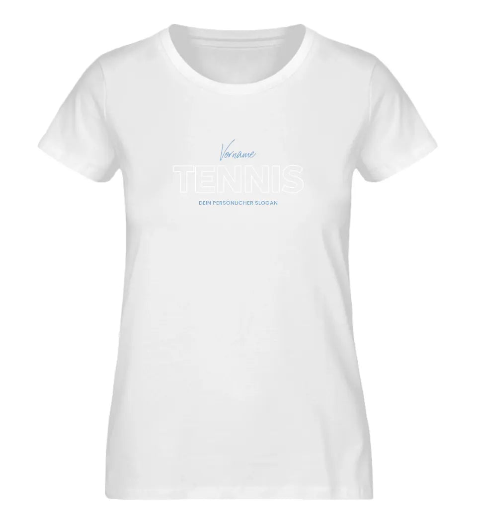 Mein Tennis Slogan | Premium Damen T-Shirt personalisierbar