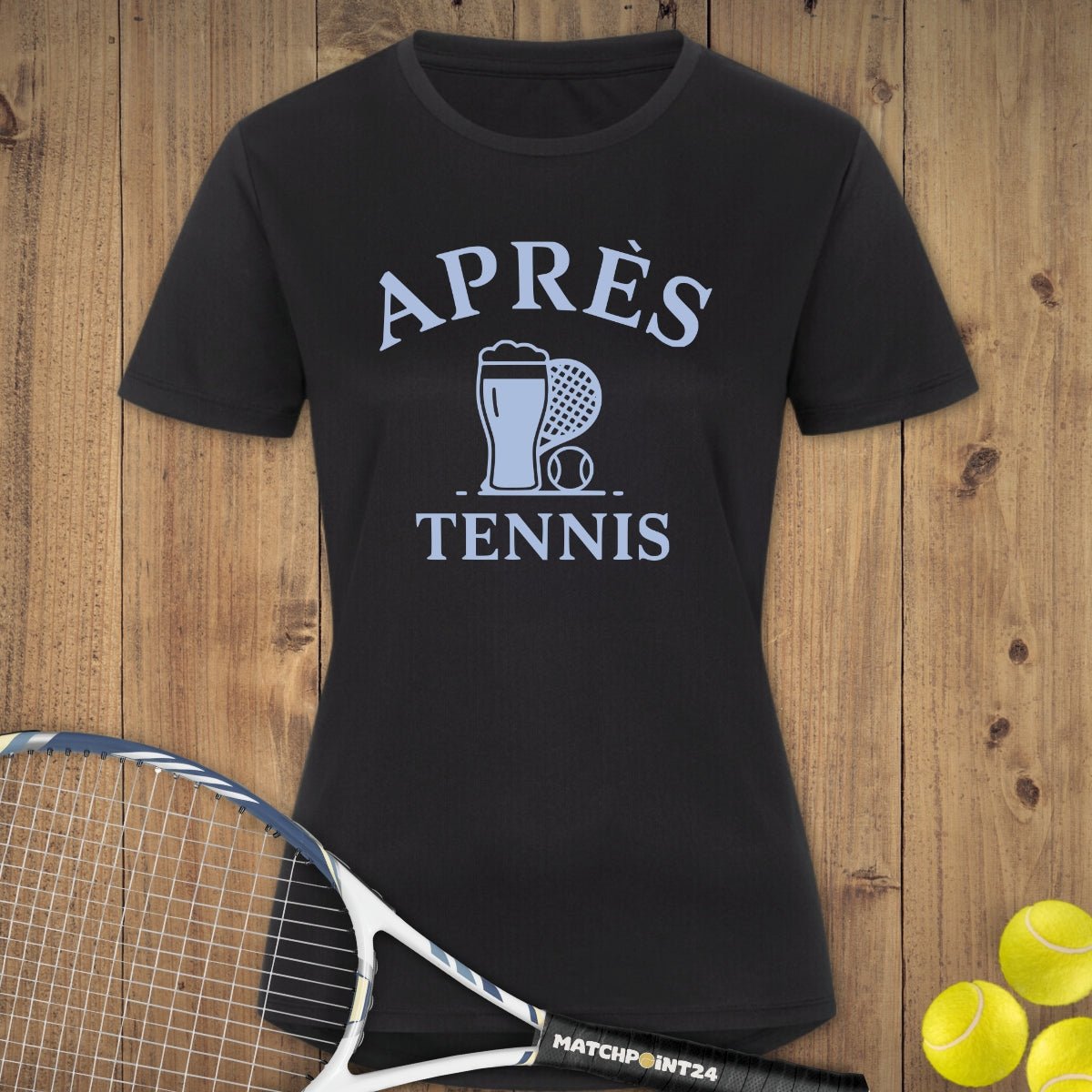 Apres Tennis Bier | Damen Sport T-Shirt - Matchpoint24 - Kleidung für Tennisfans