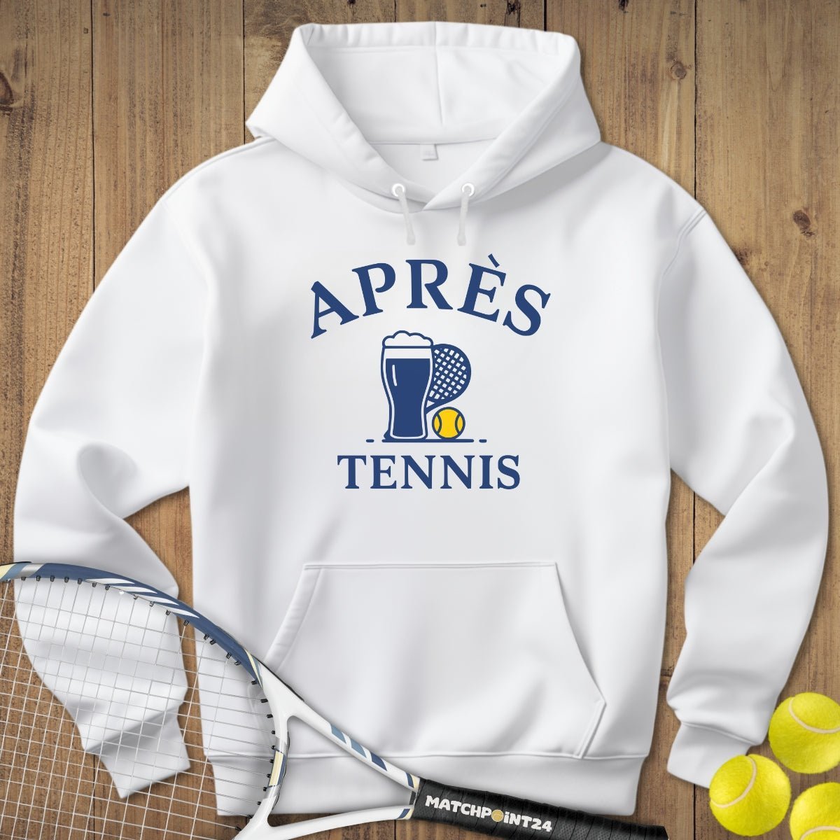 Apres Tennis Bier Kapuzenpulli limitiert - Matchpoint24 - Kleidung für Tennisfans