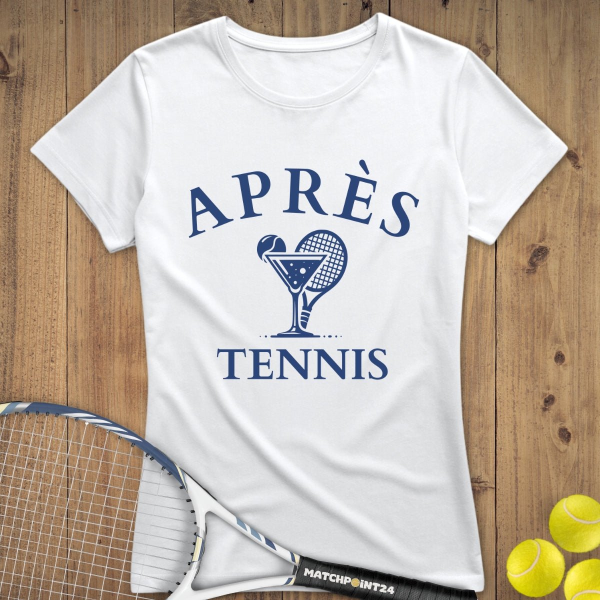 Apres Tennis Cocktail | Premium Damen T-Shirt - Matchpoint24 - Kleidung für Tennisfans