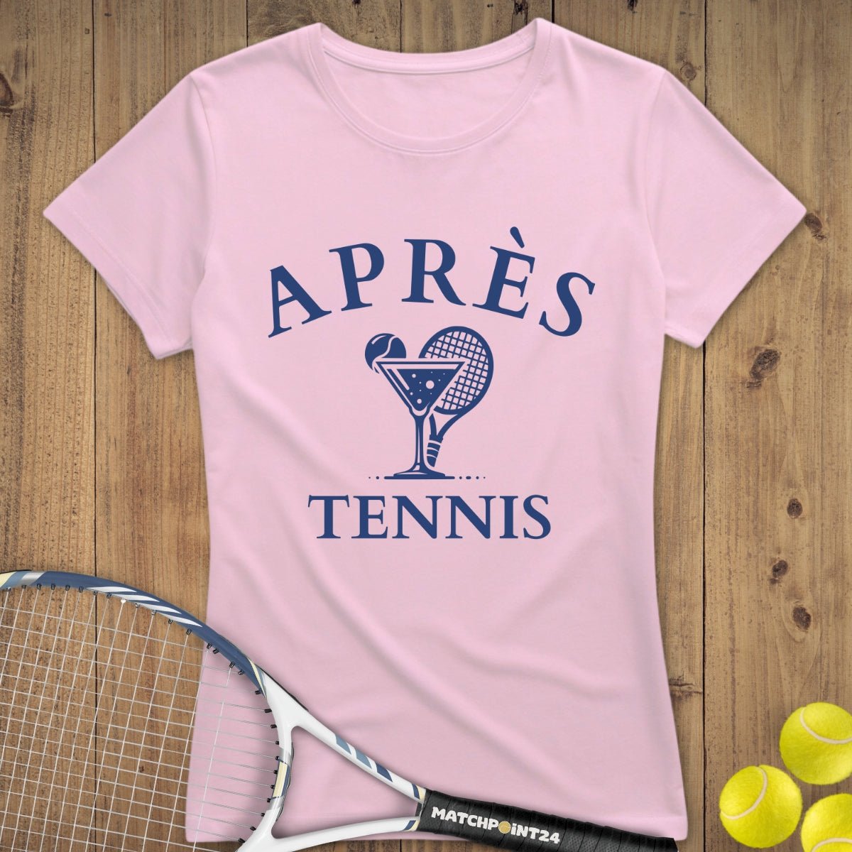 Apres Tennis Cocktail | Premium Damen T-Shirt - Matchpoint24 - Kleidung für Tennisfans