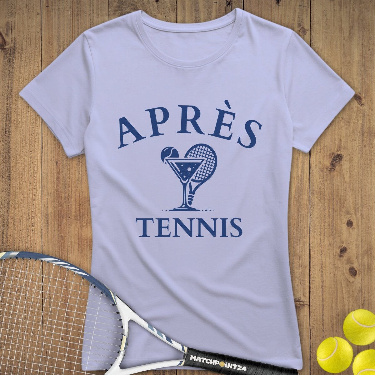 Apres Tennis Cocktail | Premium Damen T-Shirt - Matchpoint24 - Kleidung für Tennisfans