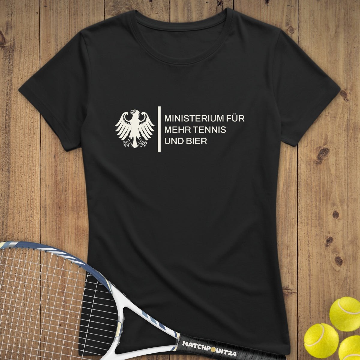 Bundesinstitut Tennis und Bier | Premium Damen T-Shirt - Matchpoint24 - Kleidung für Tennisfans