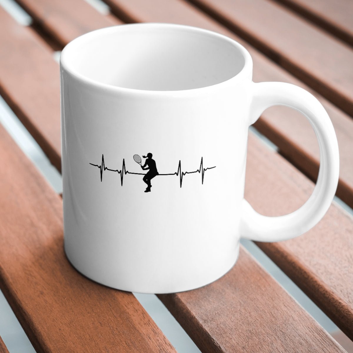 Herzschlag Frau | Tasse - Matchpoint24 - Kleidung für Tennisfans
