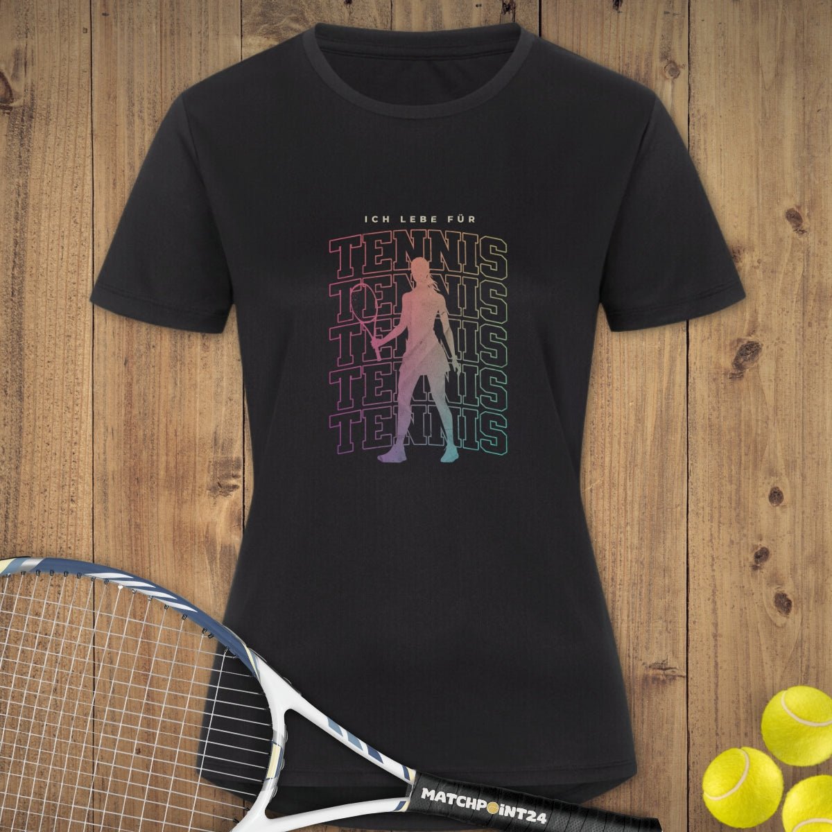 Ich lebe für Tennis | Damen Sport T-Shirt - Matchpoint24 - Kleidung für Tennisfans