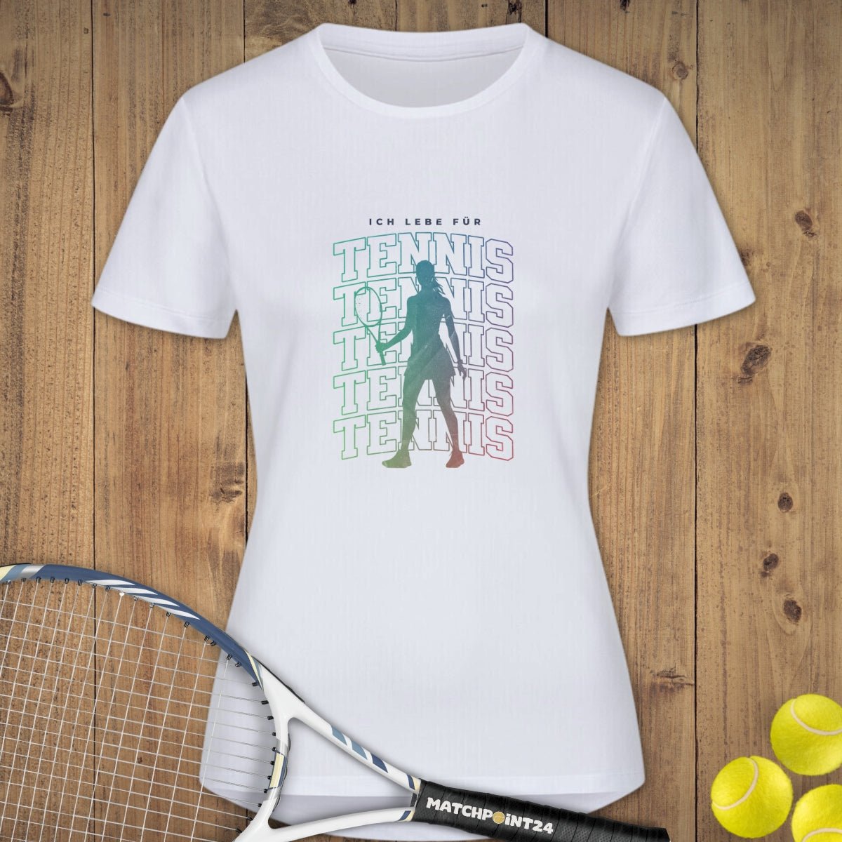 Ich lebe für Tennis | Damen Sport T-Shirt - Matchpoint24 - Kleidung für Tennisfans