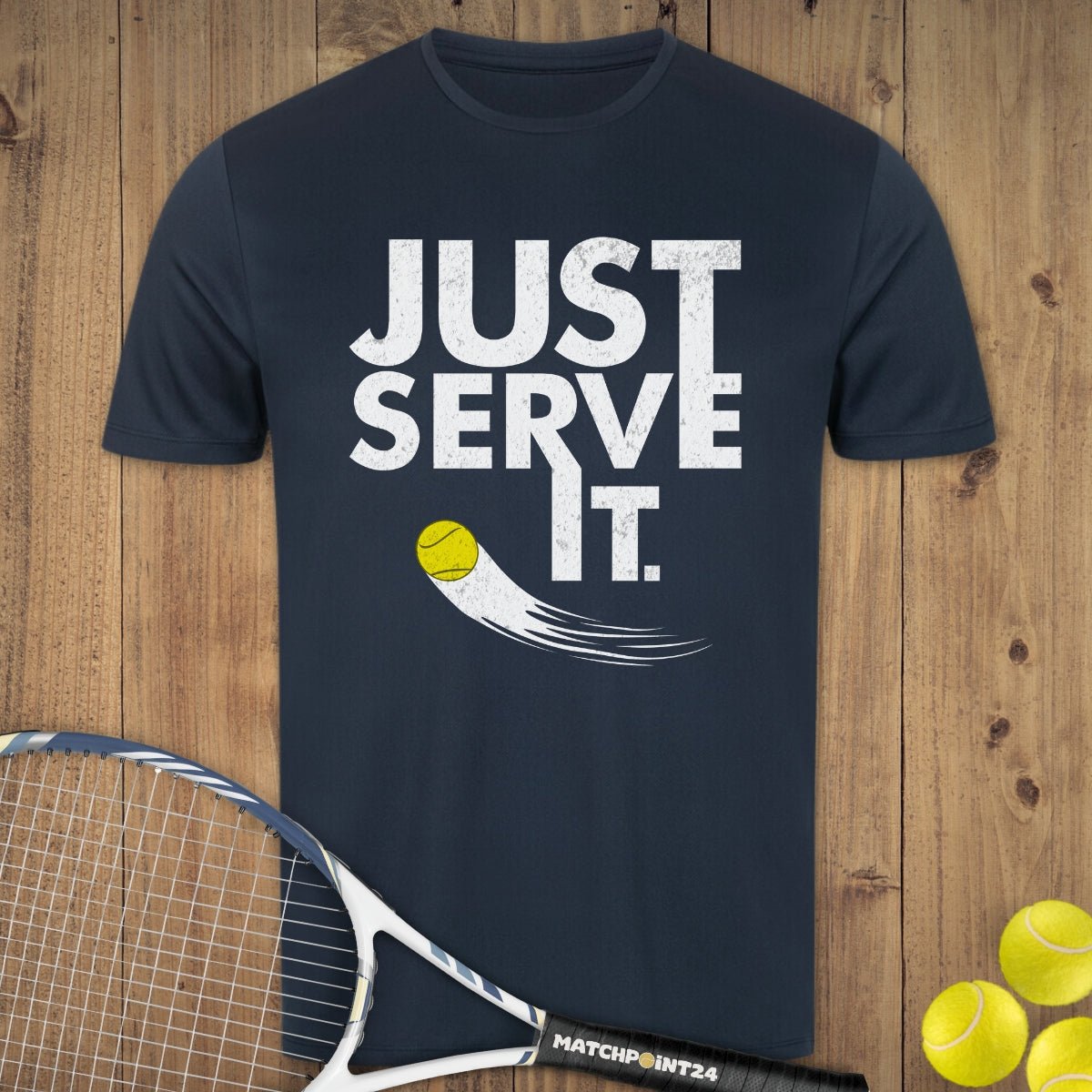Just serve it | Herren Sport T-Shirt - Matchpoint24 - Kleidung für Tennisfans