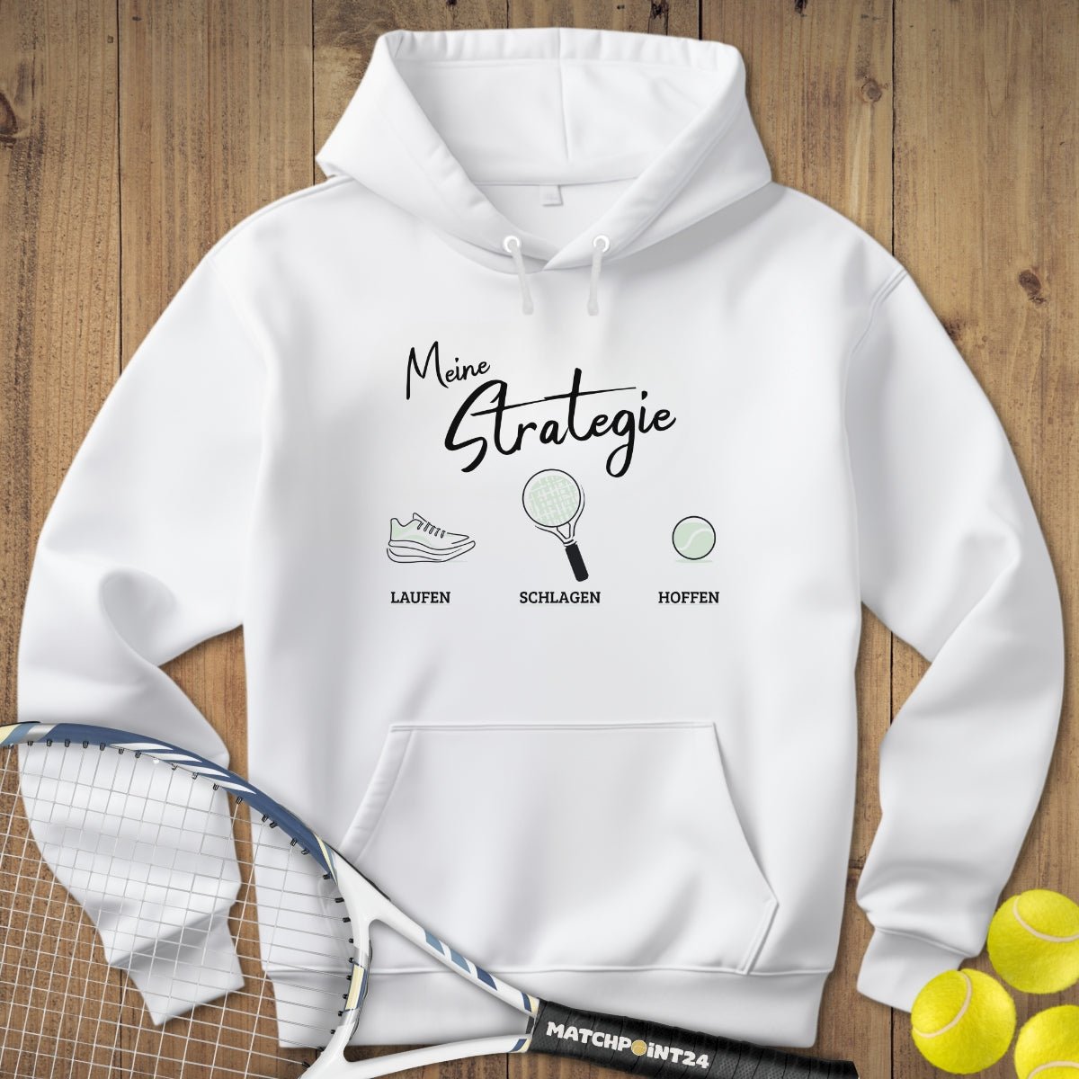 Meine Strategie | Hoodie (Unisex) - Matchpoint24 - Kleidung für Tennisfans