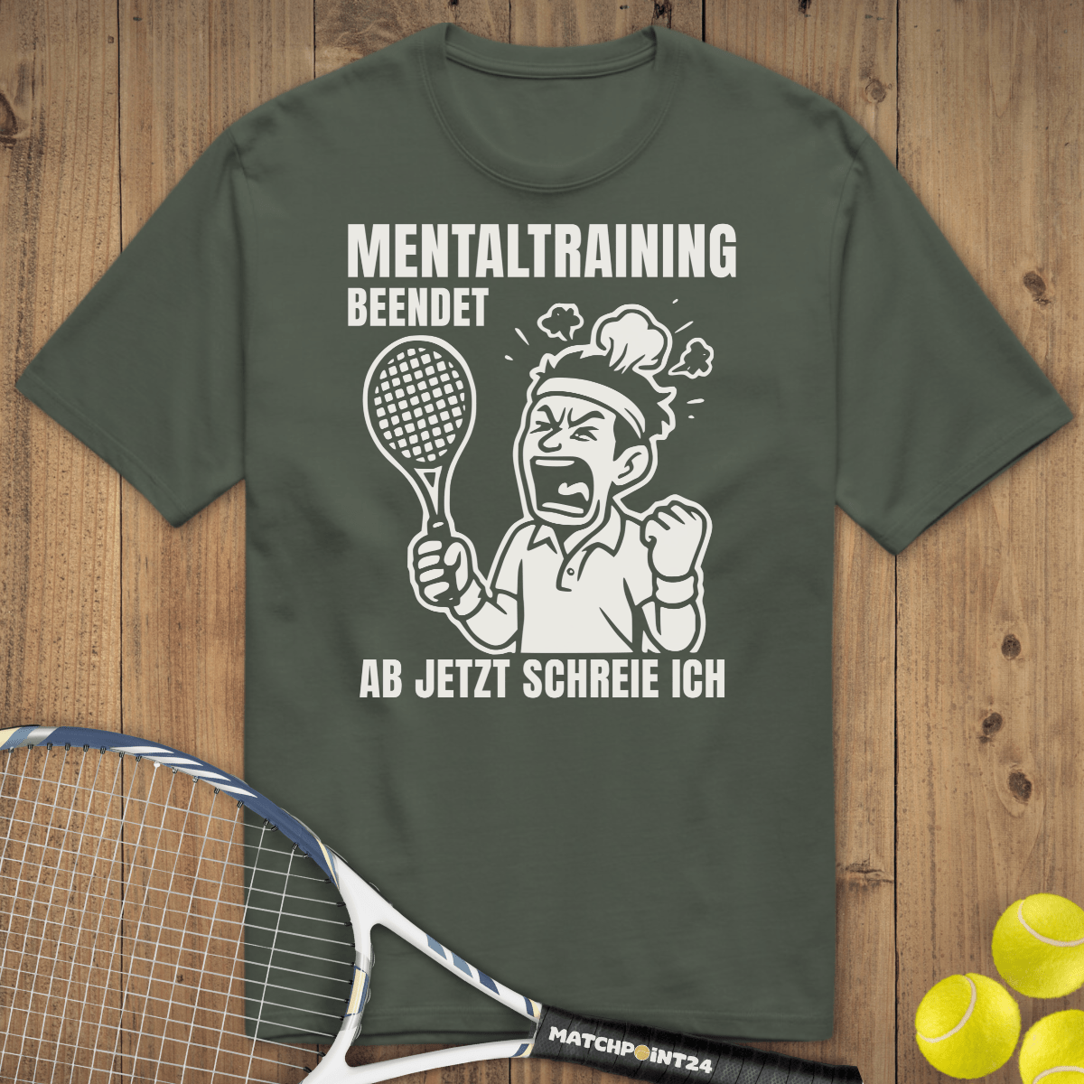Mentaltraining | Premium Herren T-Shirt - Matchpoint24 - Kleidung für Tennisfans