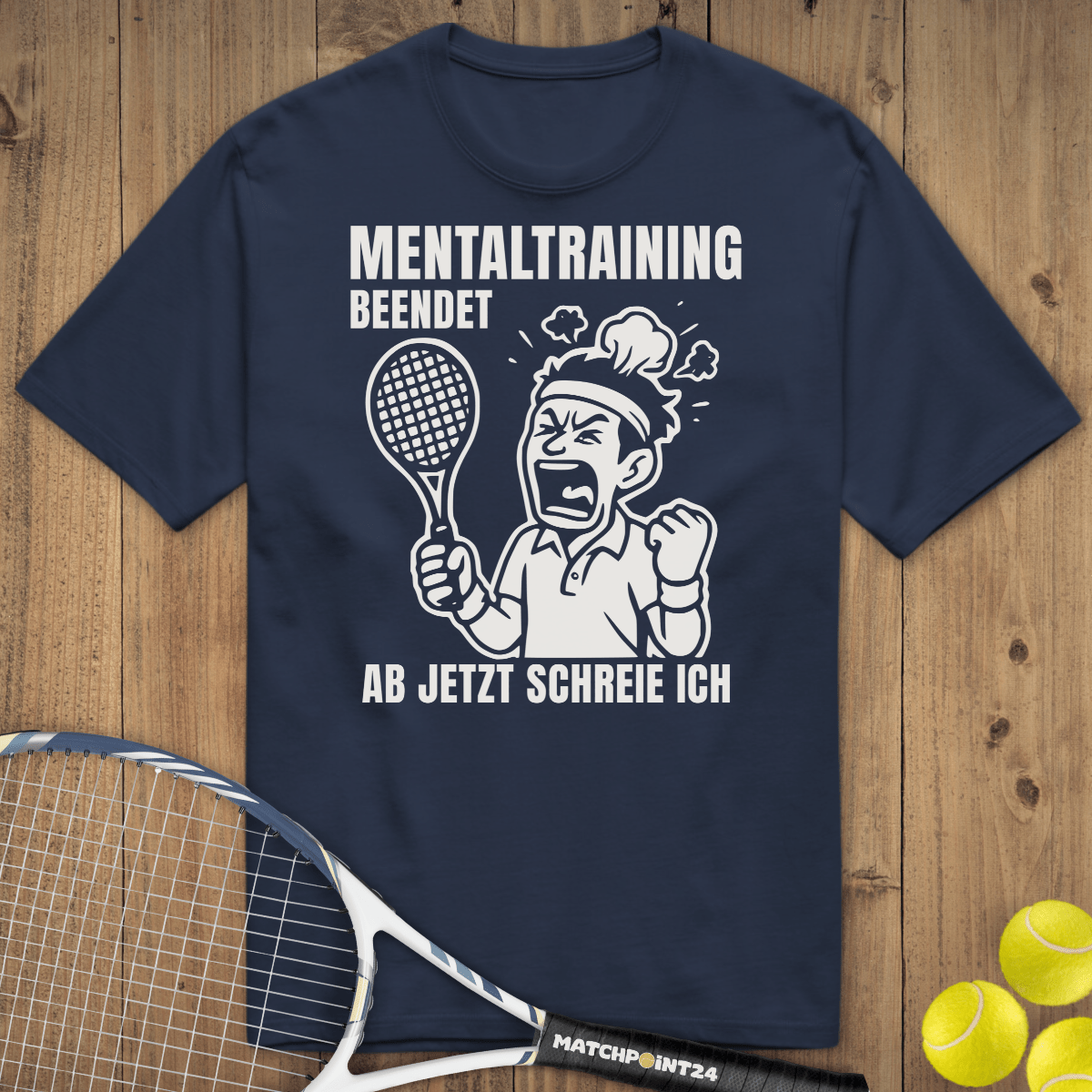 Mentaltraining | Premium Herren T-Shirt - Matchpoint24 - Kleidung für Tennisfans