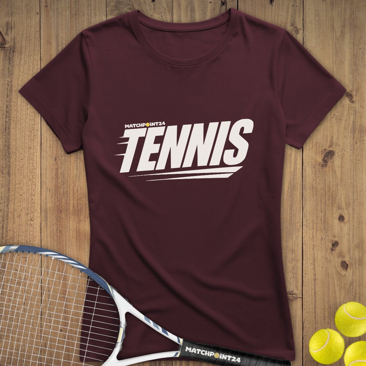 MP24 Tennis | Premium Damen T-Shirt - Matchpoint24 - Kleidung für Tennisfans
