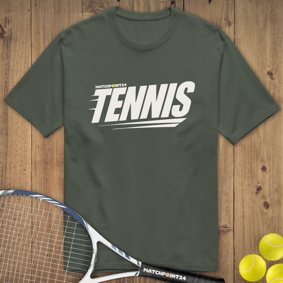 MP24 Tennis | Premium Herren T-Shirt - Matchpoint24 - Kleidung für Tennisfans