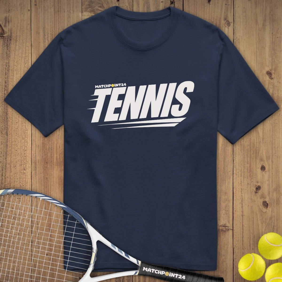 MP24 Tennis | Premium Herren T-Shirt - Matchpoint24 - Kleidung für Tennisfans