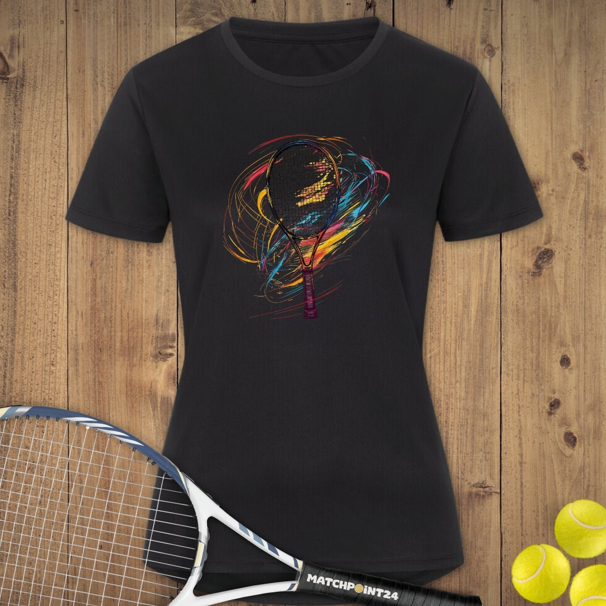 Racket Artistry June | Damen Sport T-Shirt - Matchpoint24 - Kleidung für Tennisfans