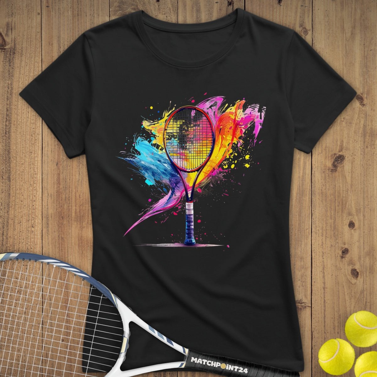 Racket Artistry | Premium Damen T-Shirt - Matchpoint24 - Kleidung für Tennisfans