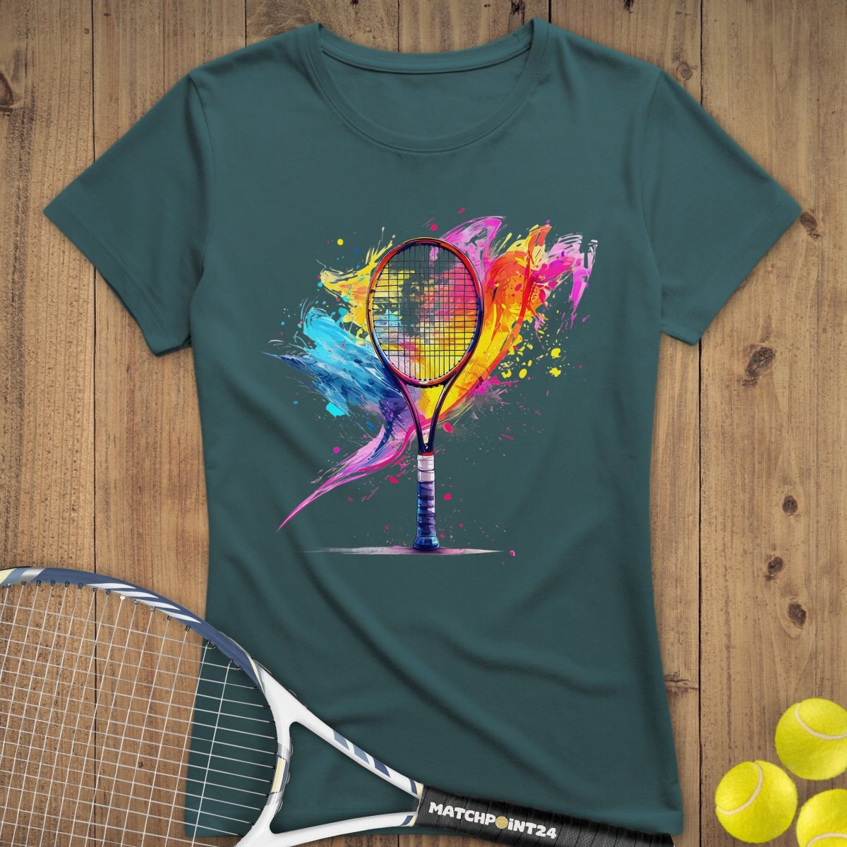 Racket Artistry | Premium Damen T-Shirt - Matchpoint24 - Kleidung für Tennisfans