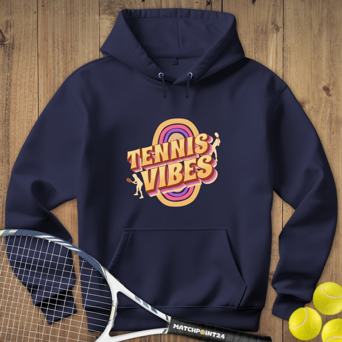 Retro Tennis Vibes | Hoodie (Unisex) - Matchpoint24 - Kleidung für Tennisfans