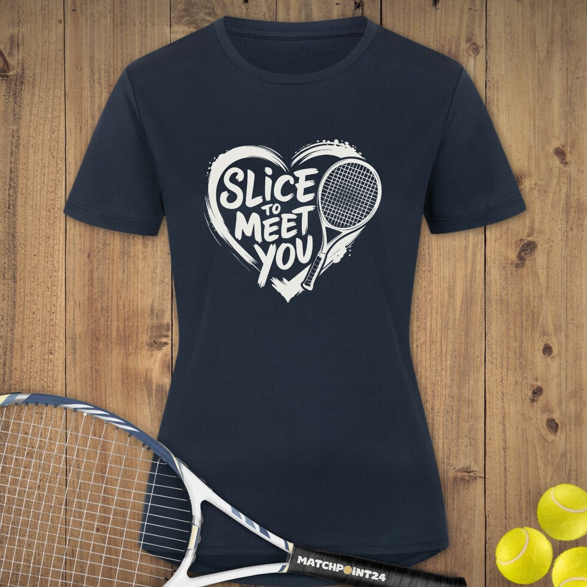 Slice to meet you | Damen Sport T-Shirt - Matchpoint24 - Kleidung für Tennisfans