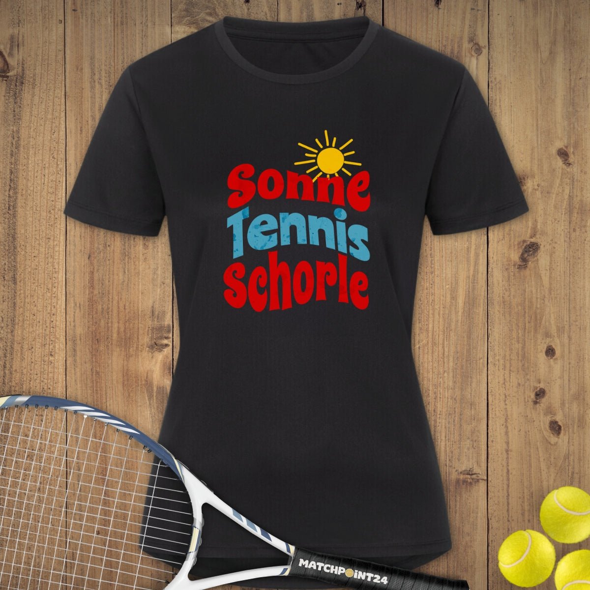 Sonne Tennis Schorle | Damen Sport T-Shirt - Matchpoint24 - Kleidung für Tennisfans