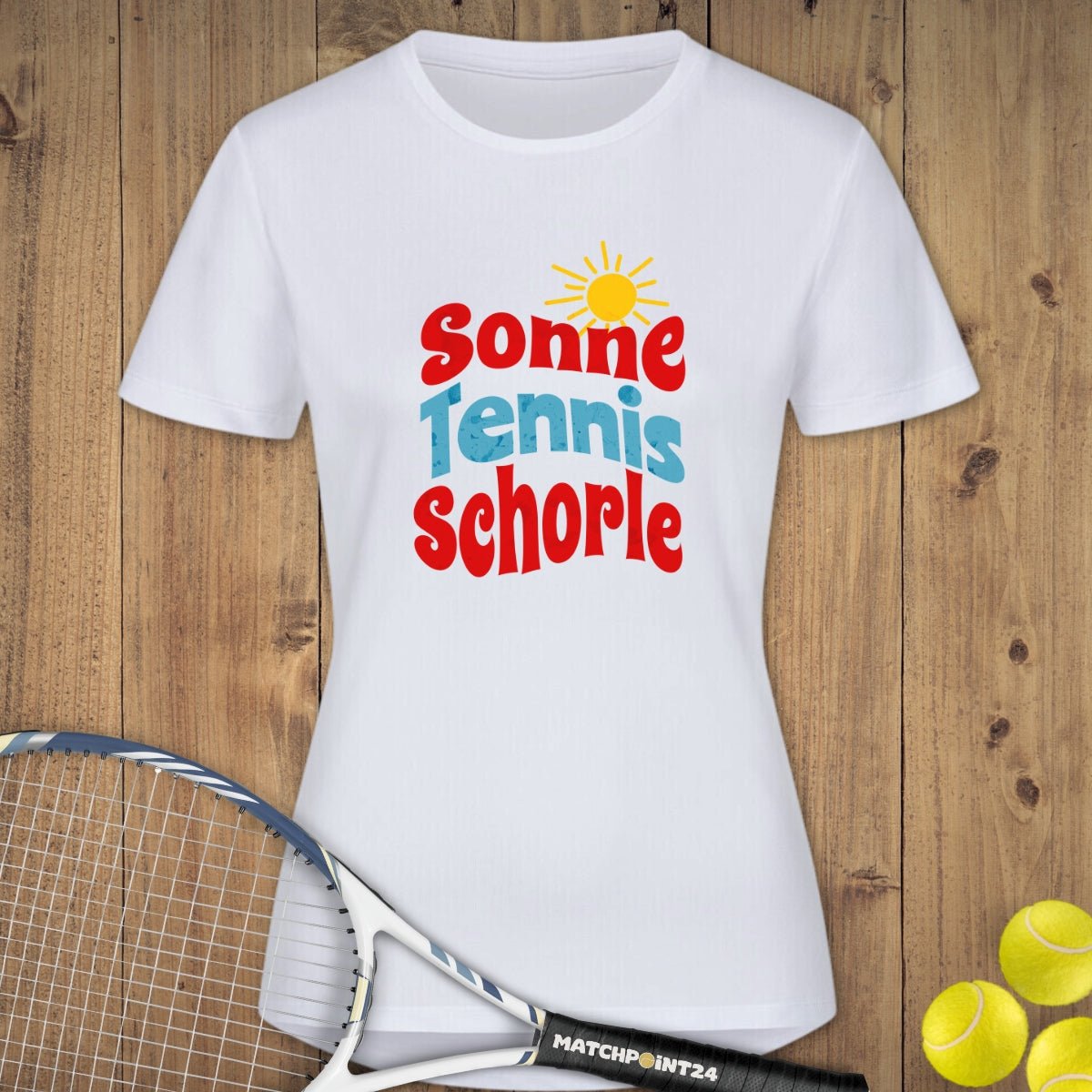 Sonne Tennis Schorle | Damen Sport T-Shirt - Matchpoint24 - Kleidung für Tennisfans