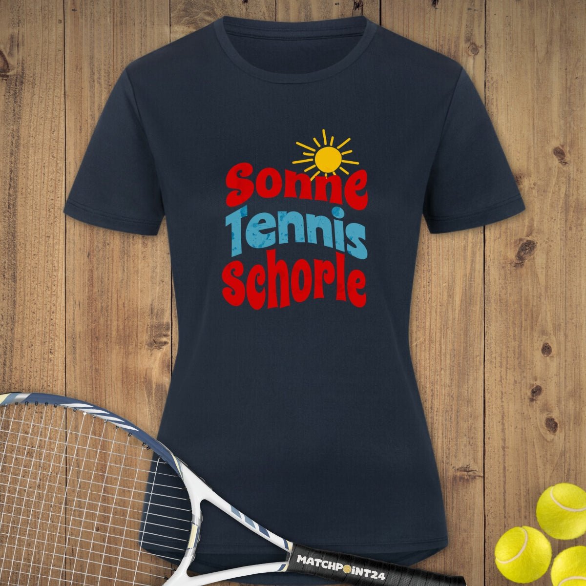 Sonne Tennis Schorle | Damen Sport T-Shirt - Matchpoint24 - Kleidung für Tennisfans