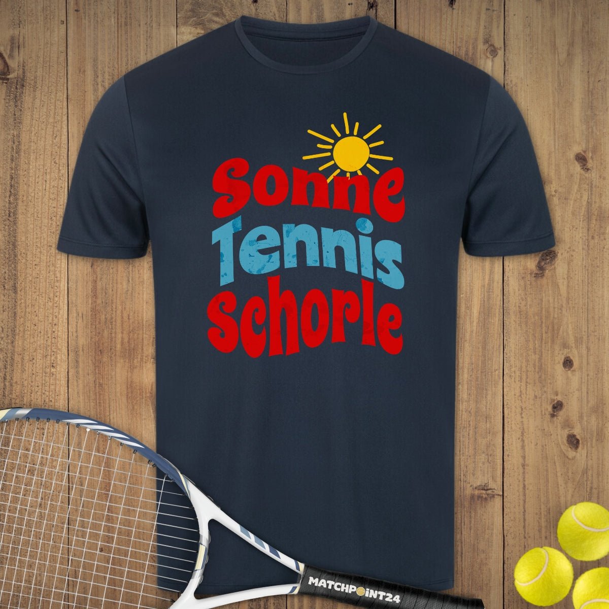 Sonne Tennis Schorle | Herren Sport T-Shirt - Matchpoint24 - Kleidung für Tennisfans