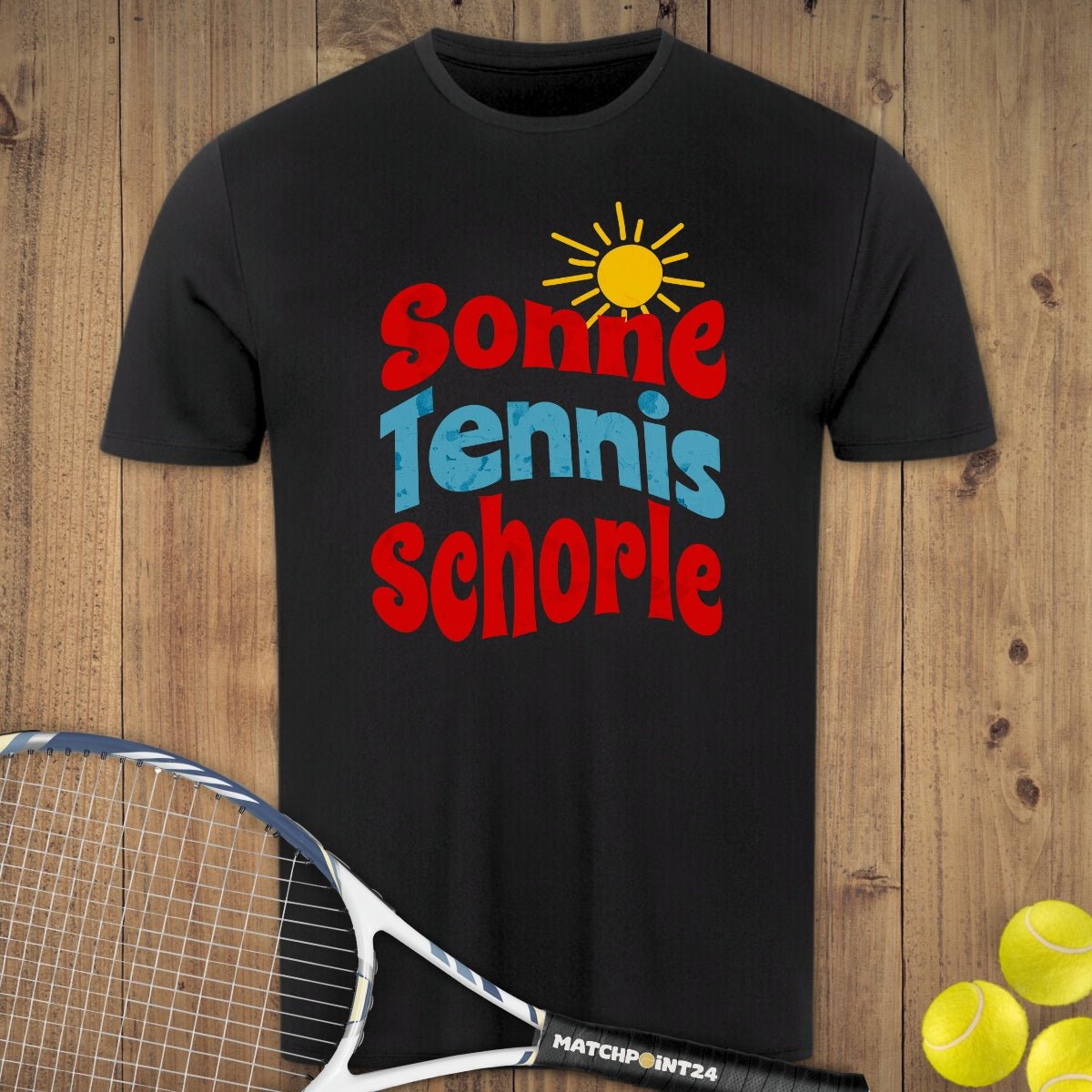 Sonne Tennis Schorle | Herren Sport T-Shirt - Matchpoint24 - Kleidung für Tennisfans