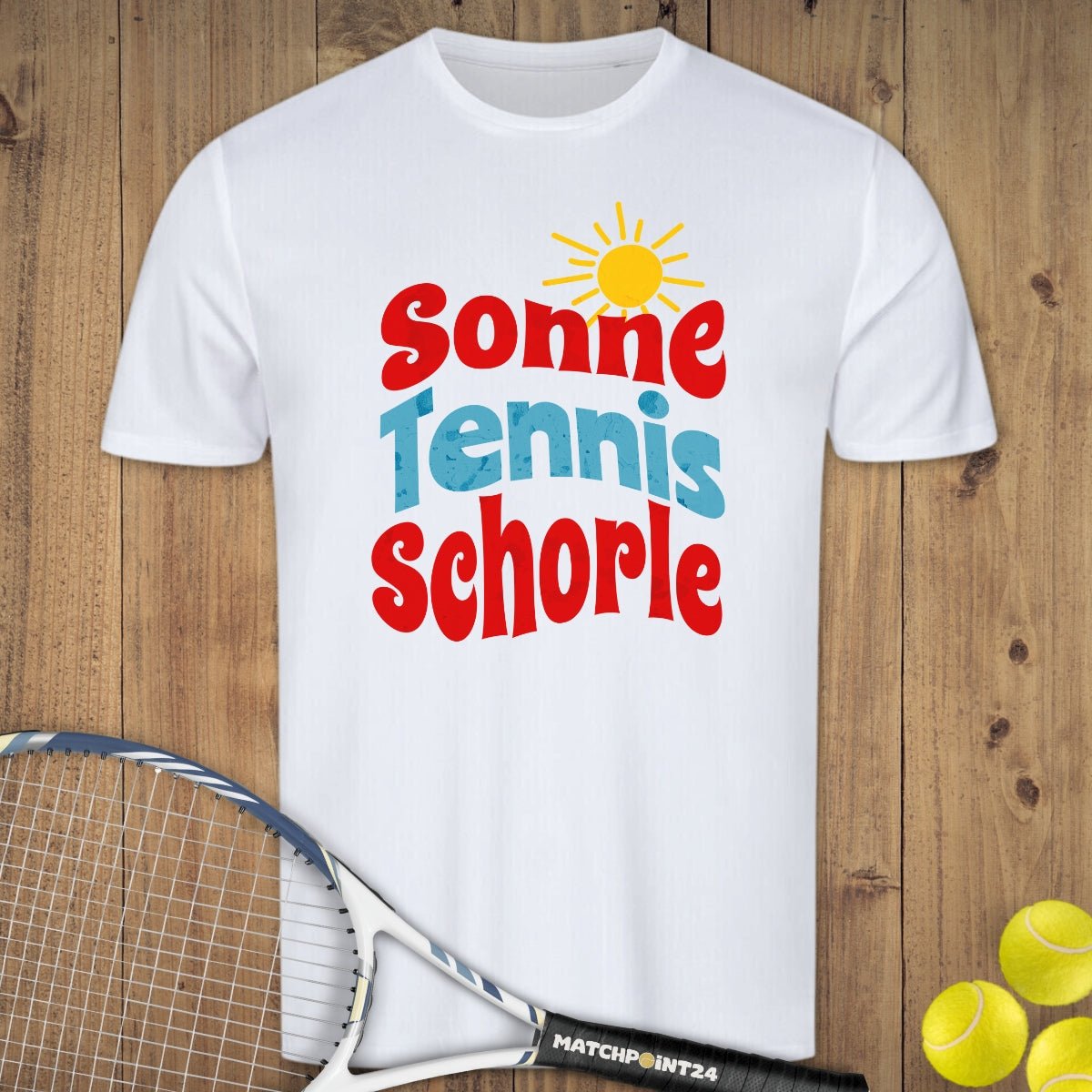 Sonne Tennis Schorle | Herren Sport T-Shirt - Matchpoint24 - Kleidung für Tennisfans