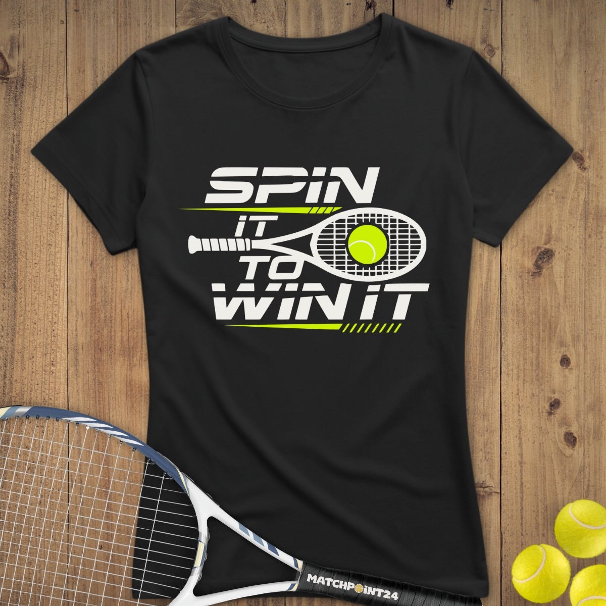 Spin it to win it performance | Premium Damen T-Shirt - Matchpoint24 - Kleidung für Tennisfans
