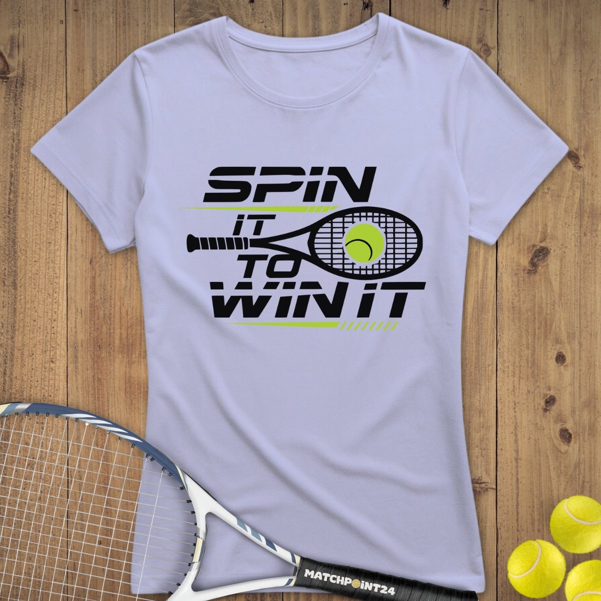 Spin it to win it performance | Premium Damen T-Shirt - Matchpoint24 - Kleidung für Tennisfans