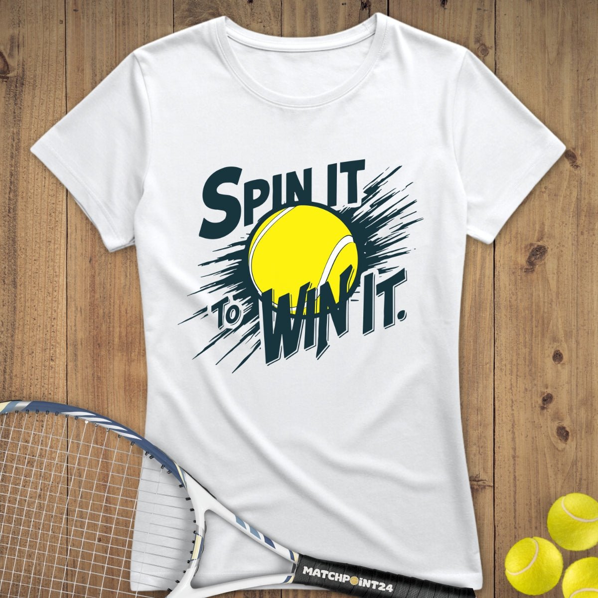 Spin it to win it | Premium Damen T-Shirt - Matchpoint24 - Kleidung für Tennisfans