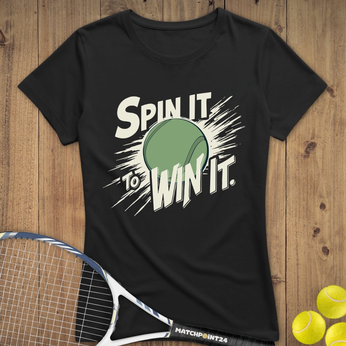 Spin it to win it | Premium Damen T-Shirt - Matchpoint24 - Kleidung für Tennisfans