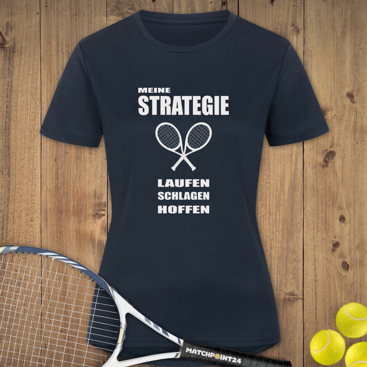 Strategie 2025 | Damen Sport T-Shirt - Matchpoint24 - Kleidung für Tennisfans