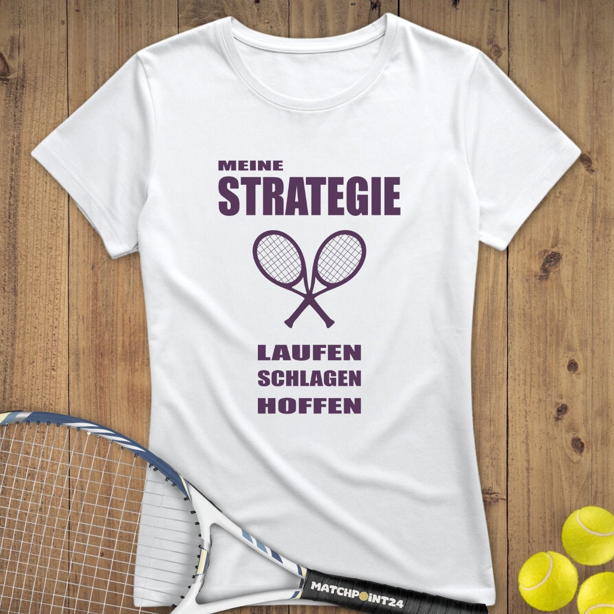 Strategie 2025 | Premium Damen T-Shirt - Matchpoint24 - Kleidung für Tennisfans