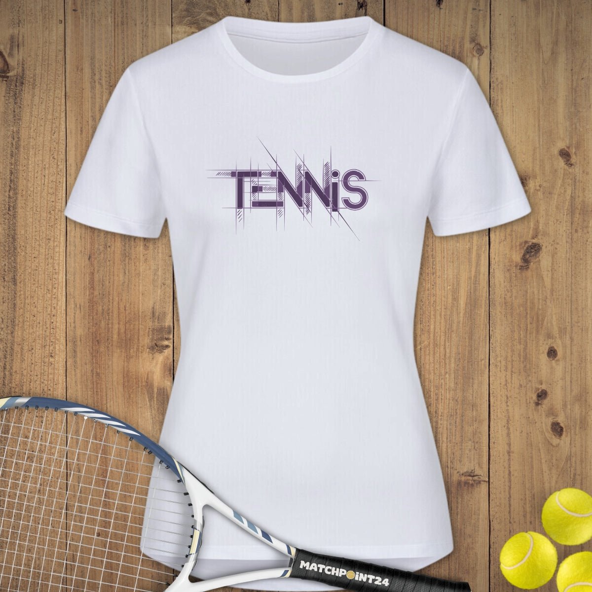 Tennis Court Line | Damen Sport T-Shirt - Matchpoint24 - Kleidung für Tennisfans