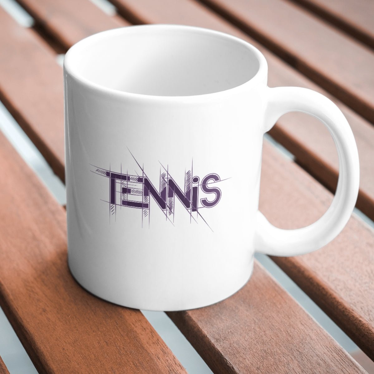 Tennis Court Line Lila | Tasse - Matchpoint24 - Kleidung für Tennisfans