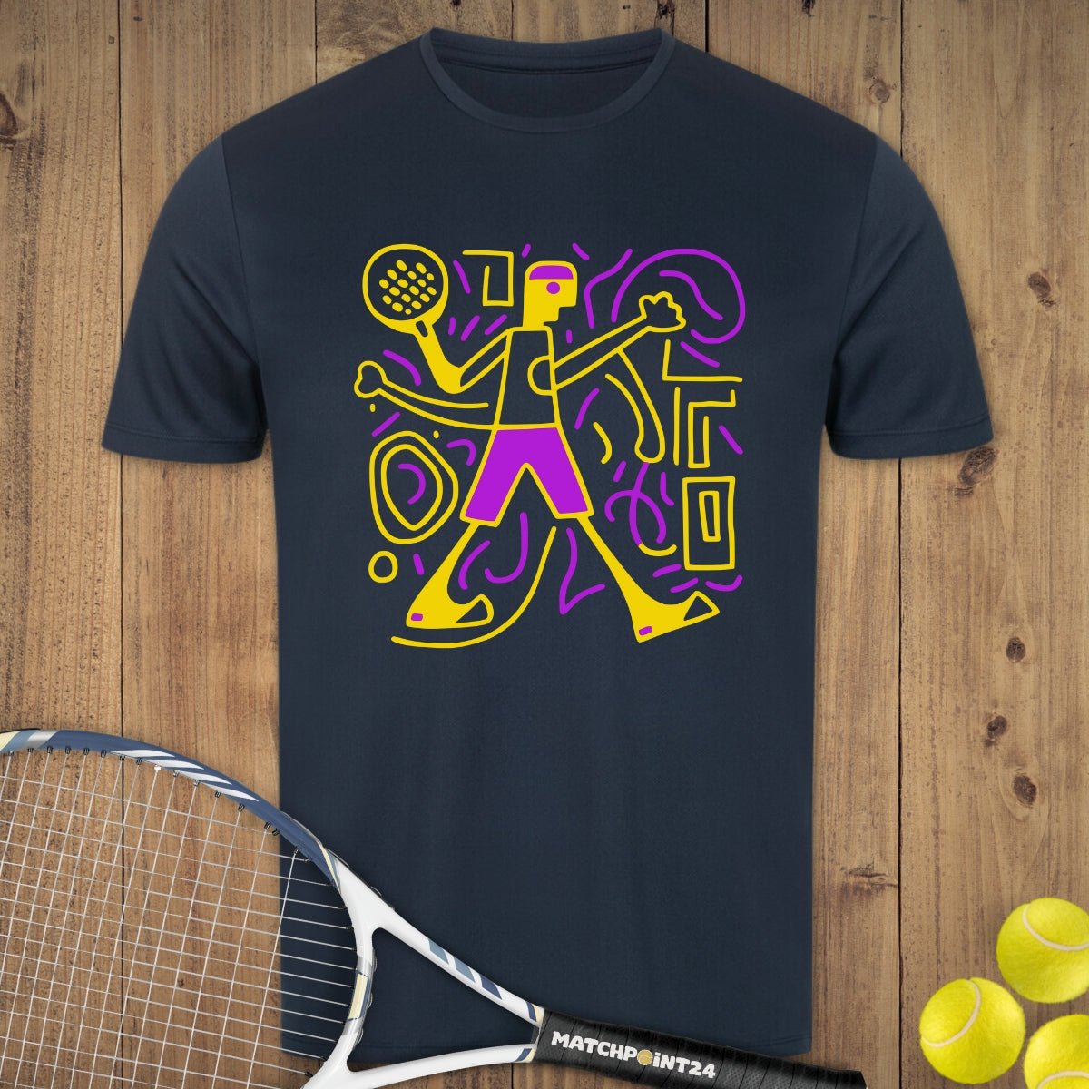Tennis Doodle | Herren Sport T-Shirt - Matchpoint24 - Kleidung für Tennisfans