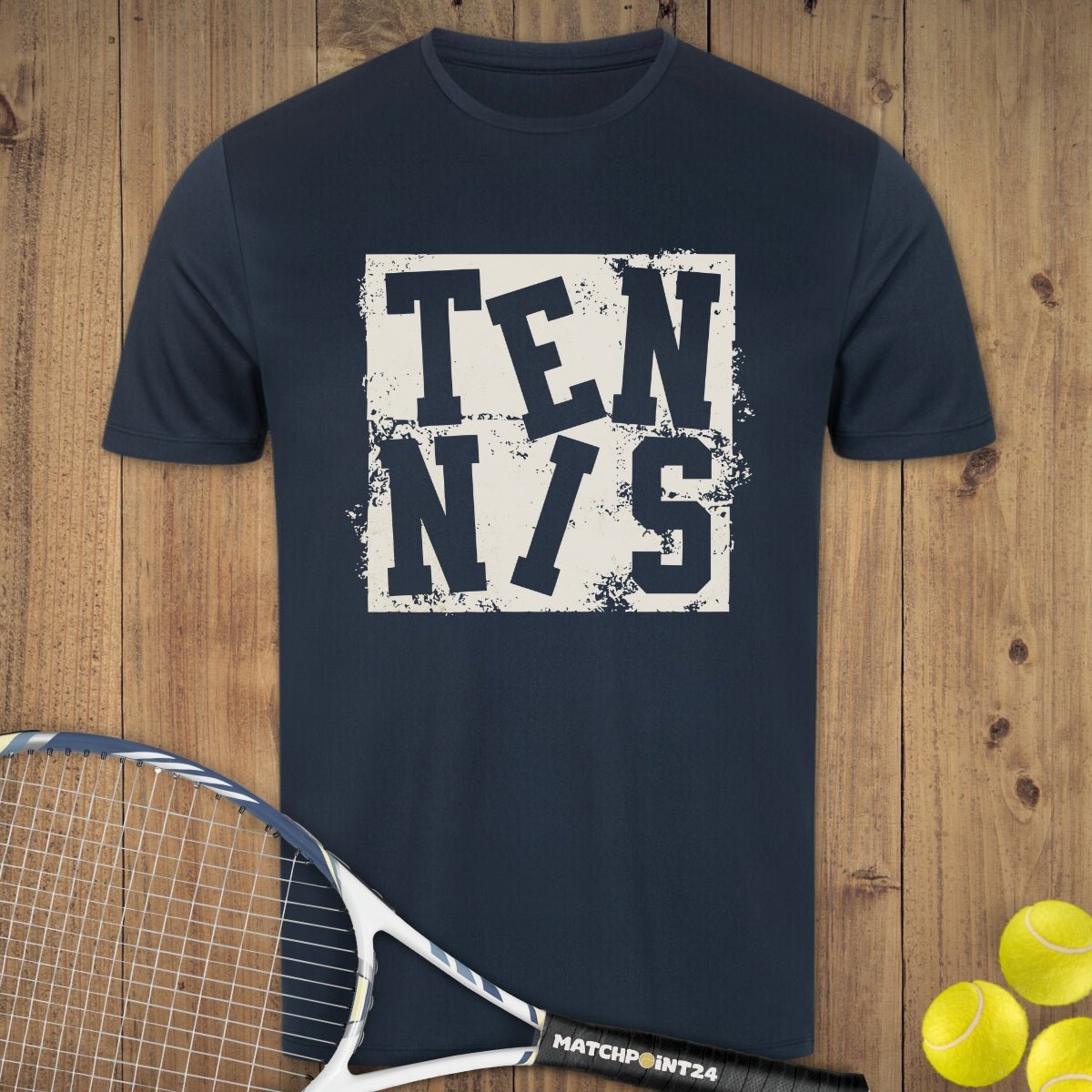 Tennis Grunge | Herren Sport T-Shirt - Matchpoint24 - Kleidung für Tennisfans