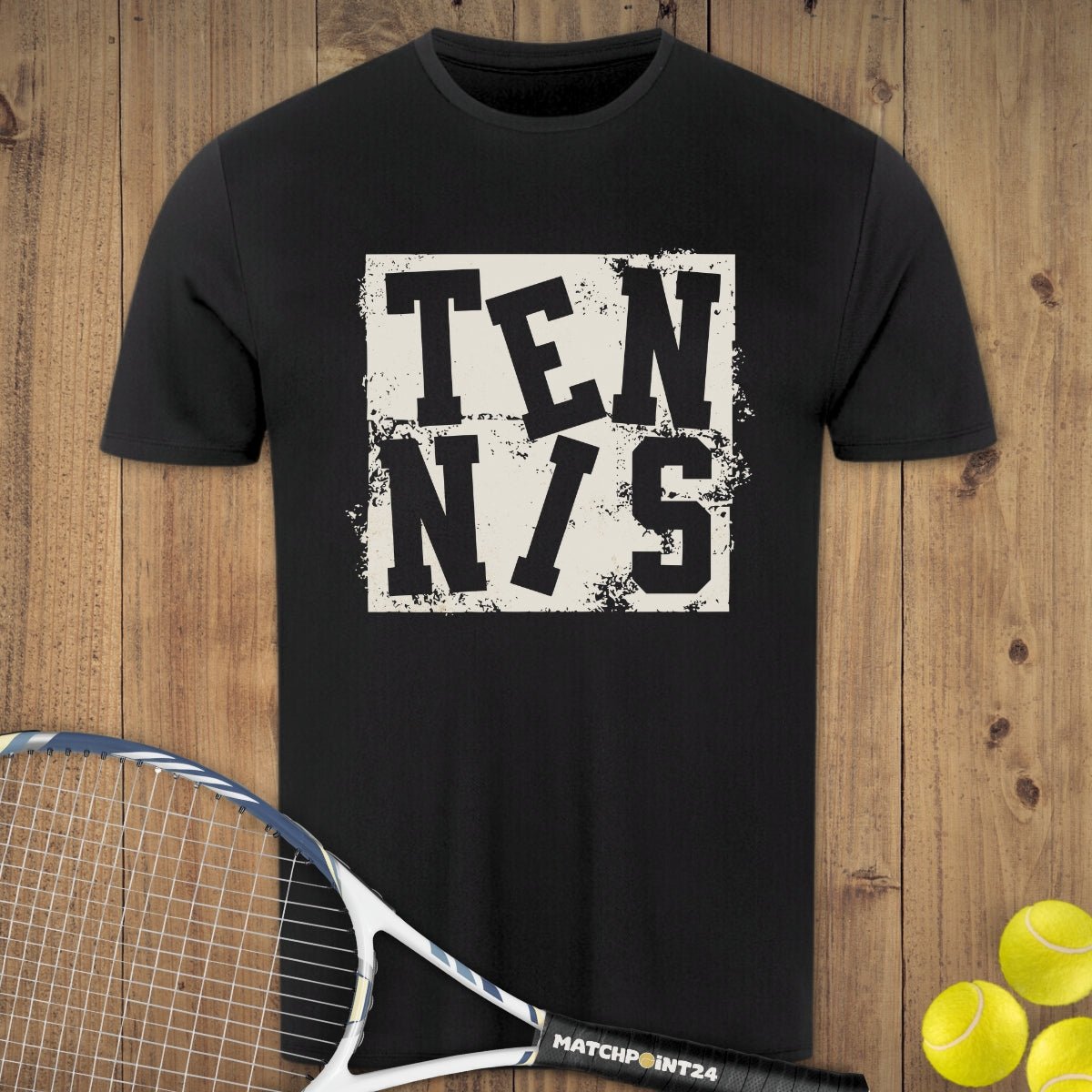 Tennis Grunge | Herren Sport T-Shirt - Matchpoint24 - Kleidung für Tennisfans