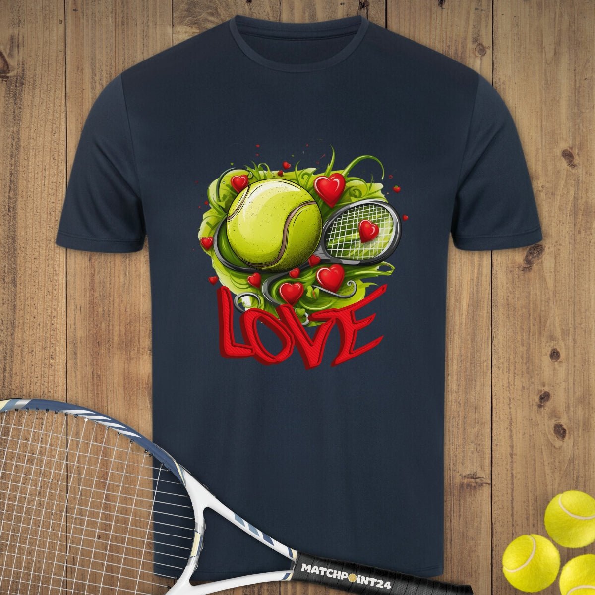 Tennis Heart | Herren Sport T-Shirt - Matchpoint24 - Kleidung für Tennisfans
