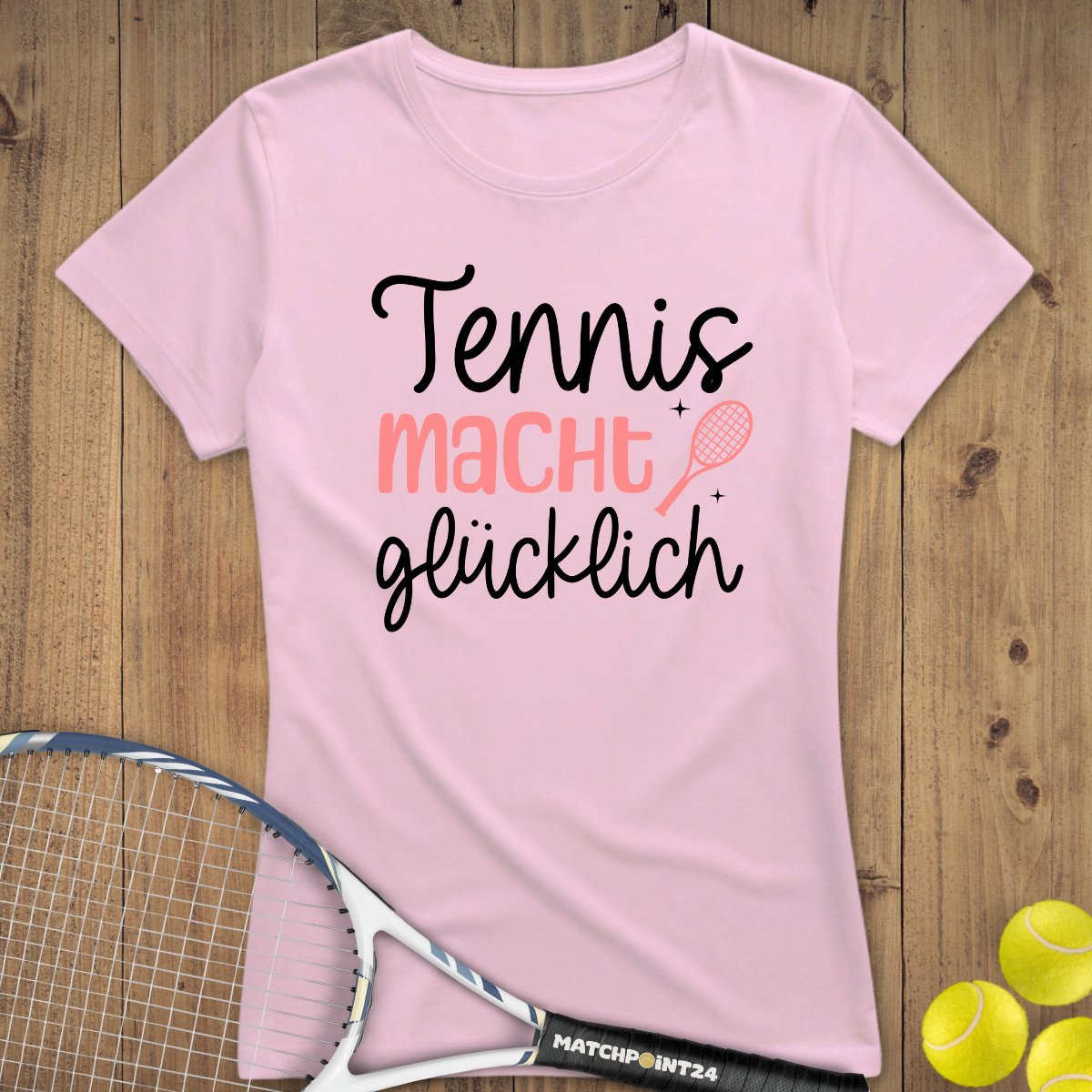 Tennis macht glücklich | Premium Damen T-Shirt - Matchpoint24 - Kleidung für Tennisfans