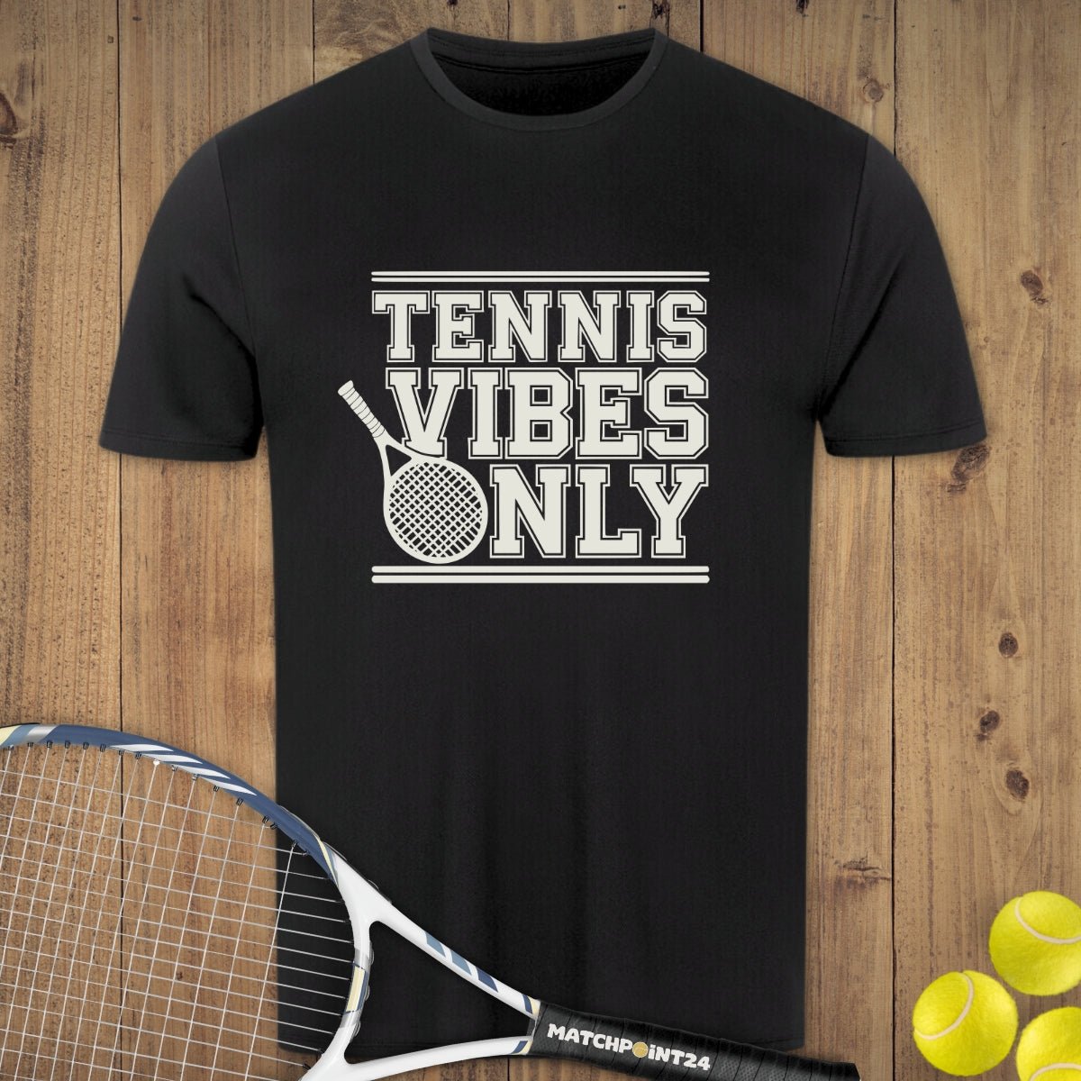 Tennis Vibes School | Herren Sport T-Shirt - Matchpoint24 - Kleidung für Tennisfans
