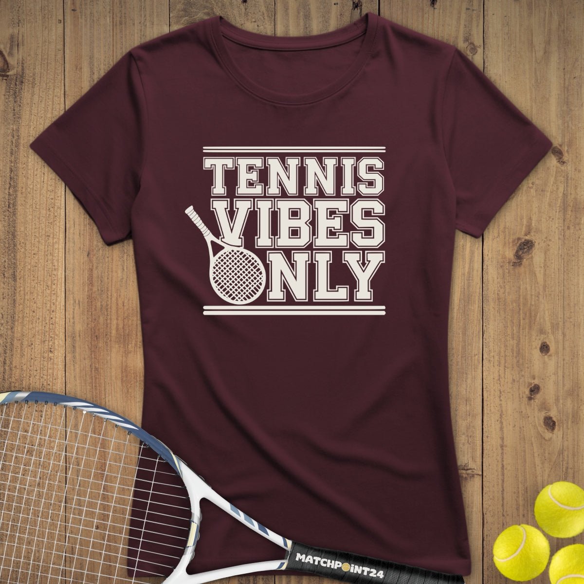 Tennis Vibes School | Premium Damen T-Shirt - Matchpoint24 - Kleidung für Tennisfans