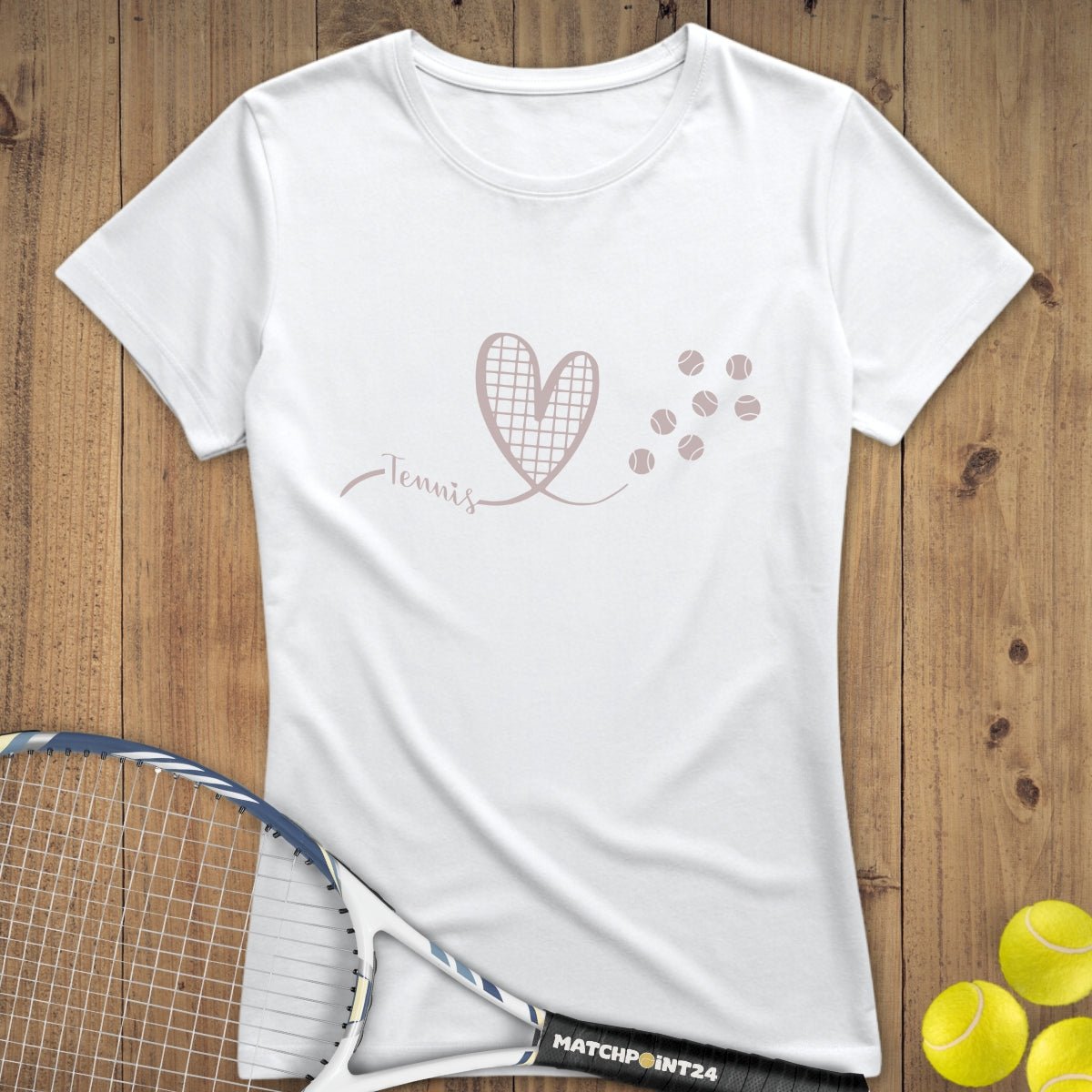 Tennisherz | Premium Damen T-Shirt - Matchpoint24 - Kleidung für Tennisfans