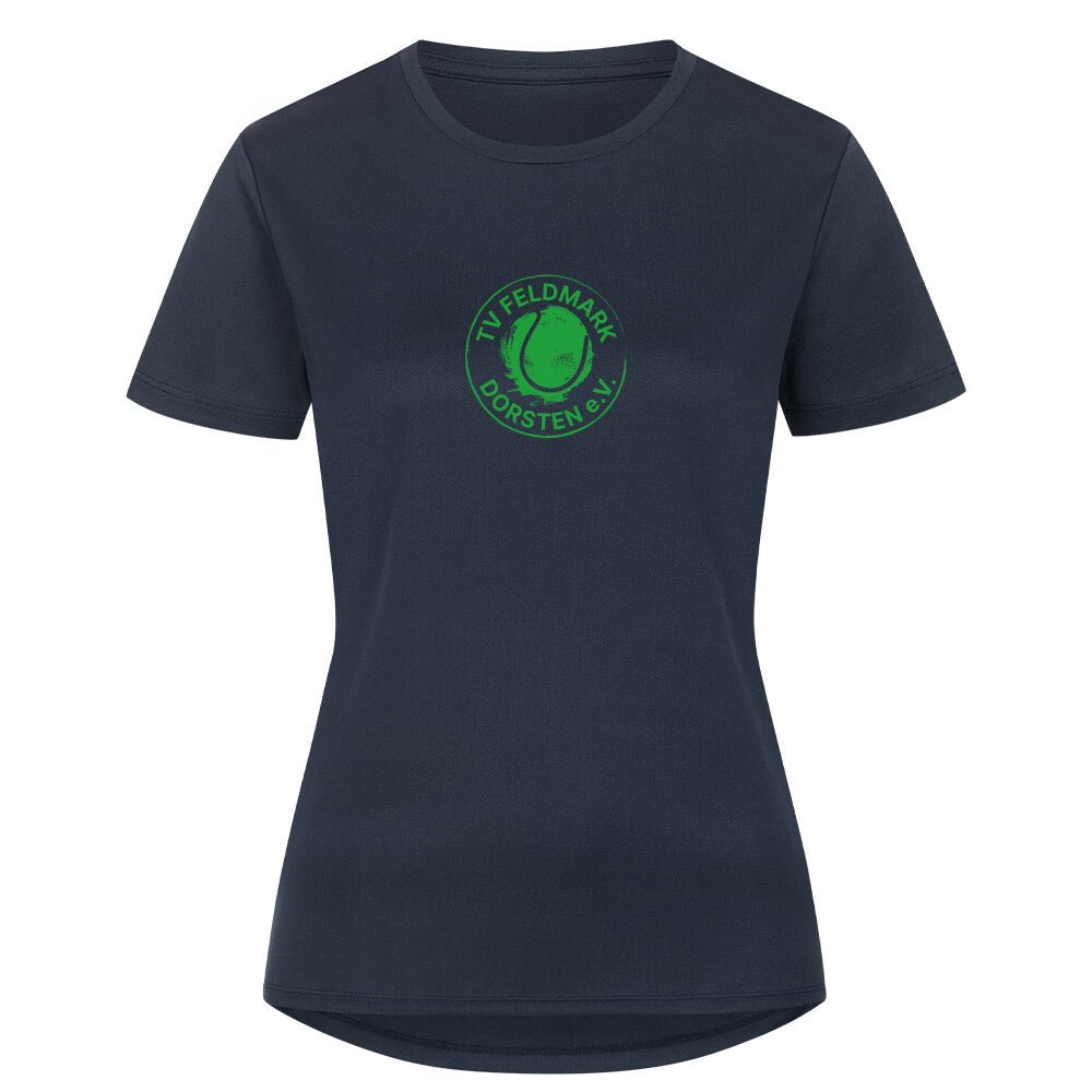 TV Feldmark Damen Sportshirt (Logo Grün mittig) - Matchpoint24 - Kleidung für Tennisfans
