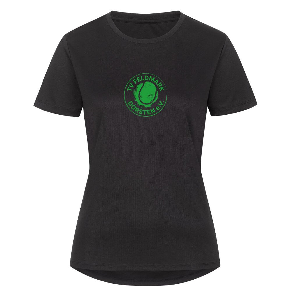 TV Feldmark Damen Sportshirt (Logo Grün mittig) - Matchpoint24 - Kleidung für Tennisfans