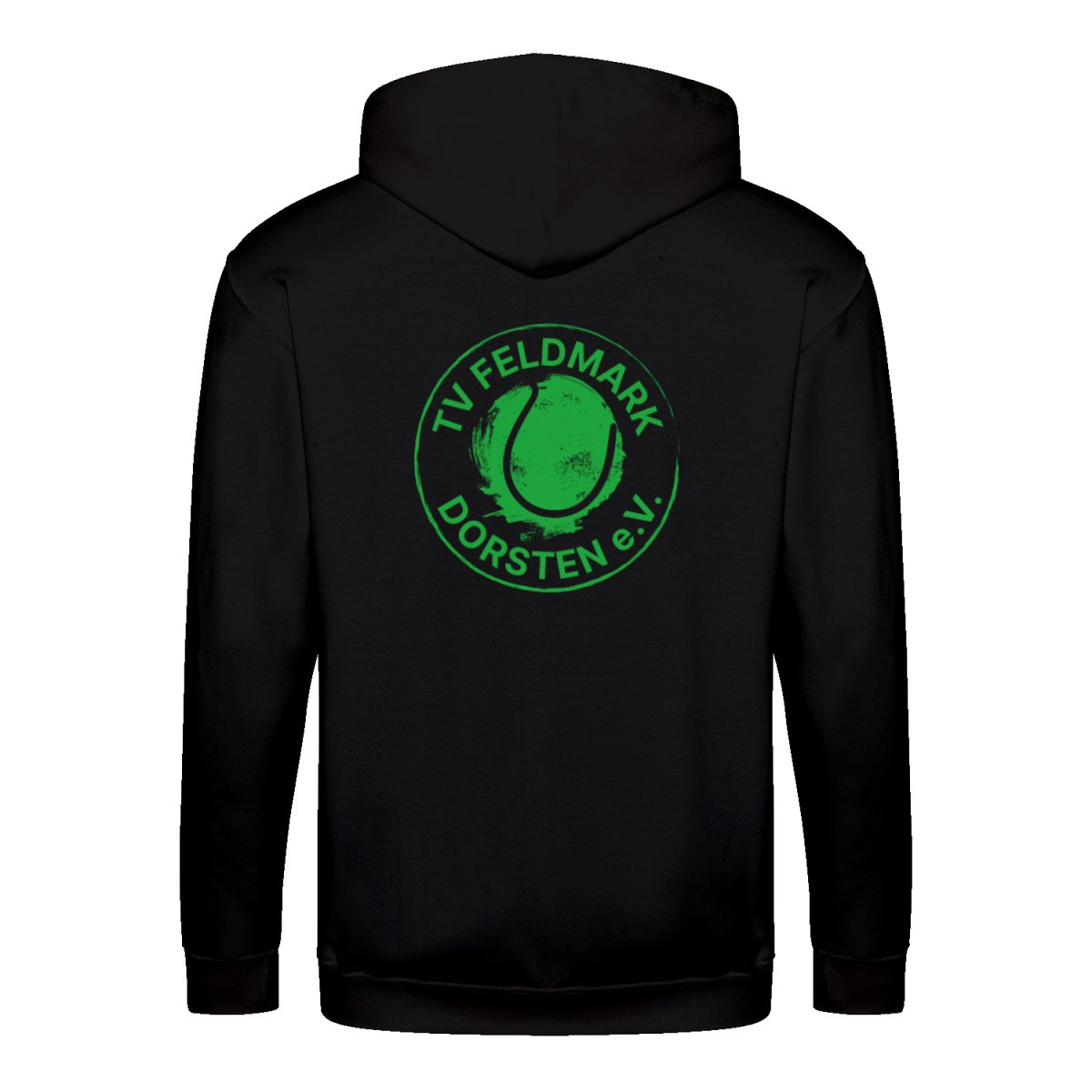 TV Feldmark | Kapuzenjacke Rückendruck (grünes Logo) - Matchpoint24 - Kleidung für Tennisfans