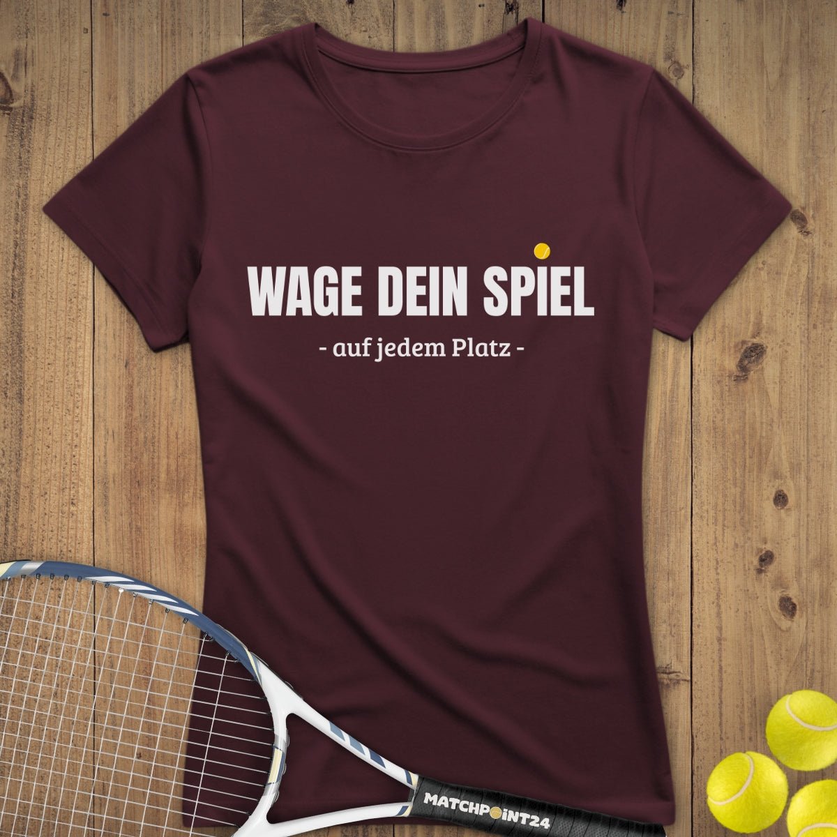 Wage dein Spiel | Premium Damen T-Shirt - Matchpoint24 - Kleidung für Tennisfans