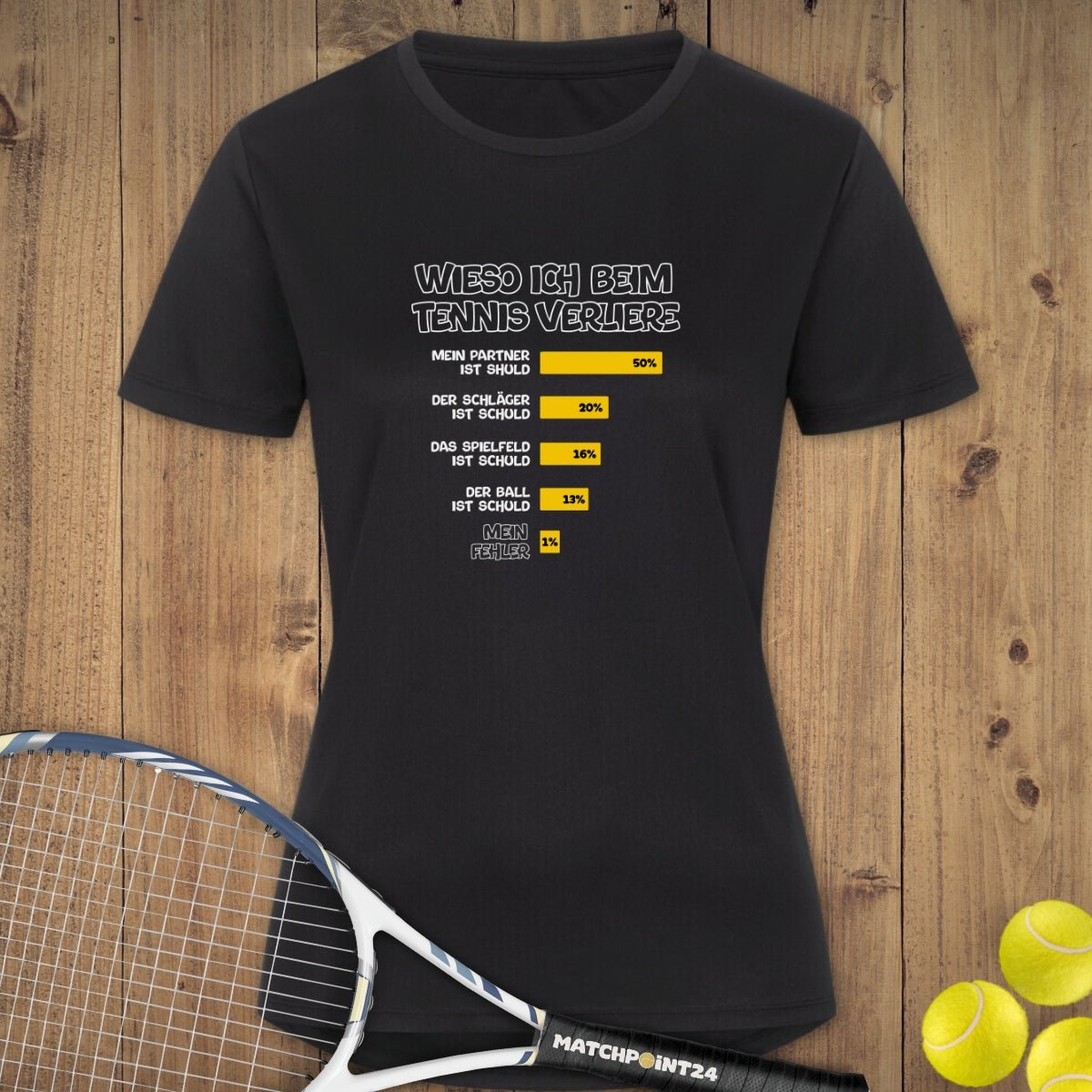 Wieso ich verliere | Damen Sport T-Shirt - Matchpoint24 - Kleidung für Tennisfans