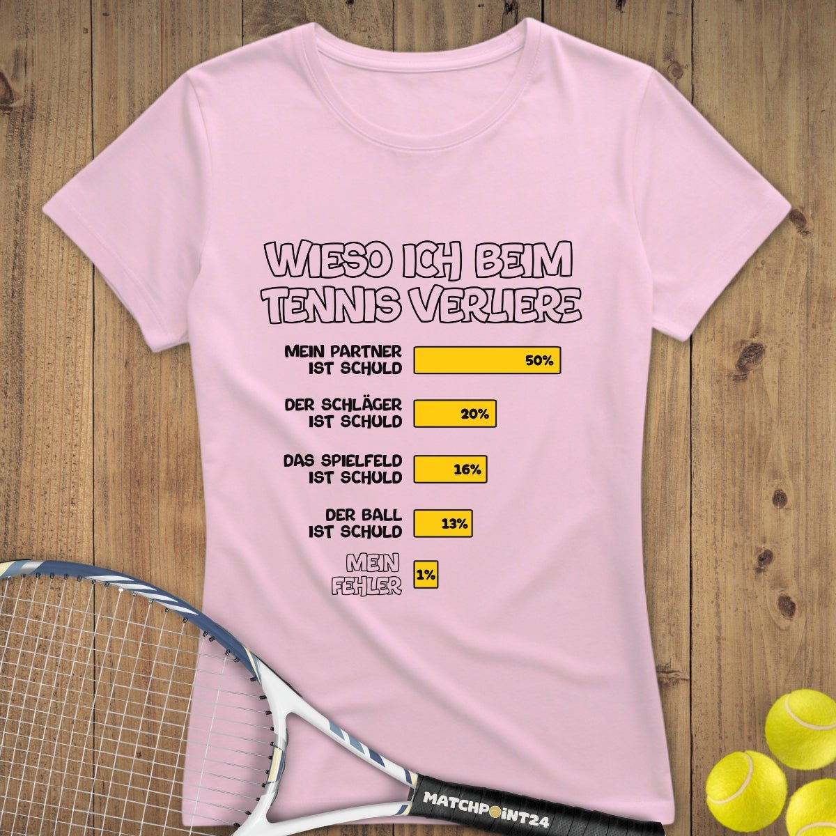 Wieso ich verliere | Premium Damen T-Shirt - Matchpoint24 - Kleidung für Tennisfans